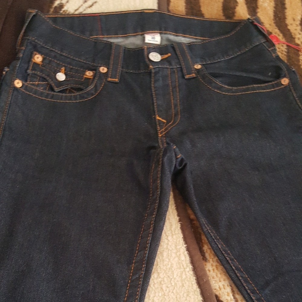 Like new true relgion dark blue men's jeans